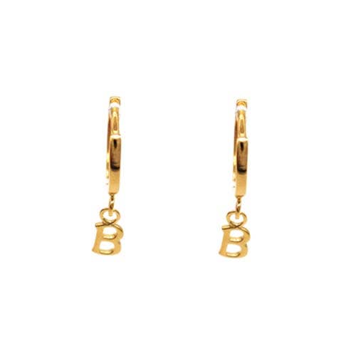 STERLING HUGGIE ÄR BOKSTAVEN B GULD för wholesale av Fabienne