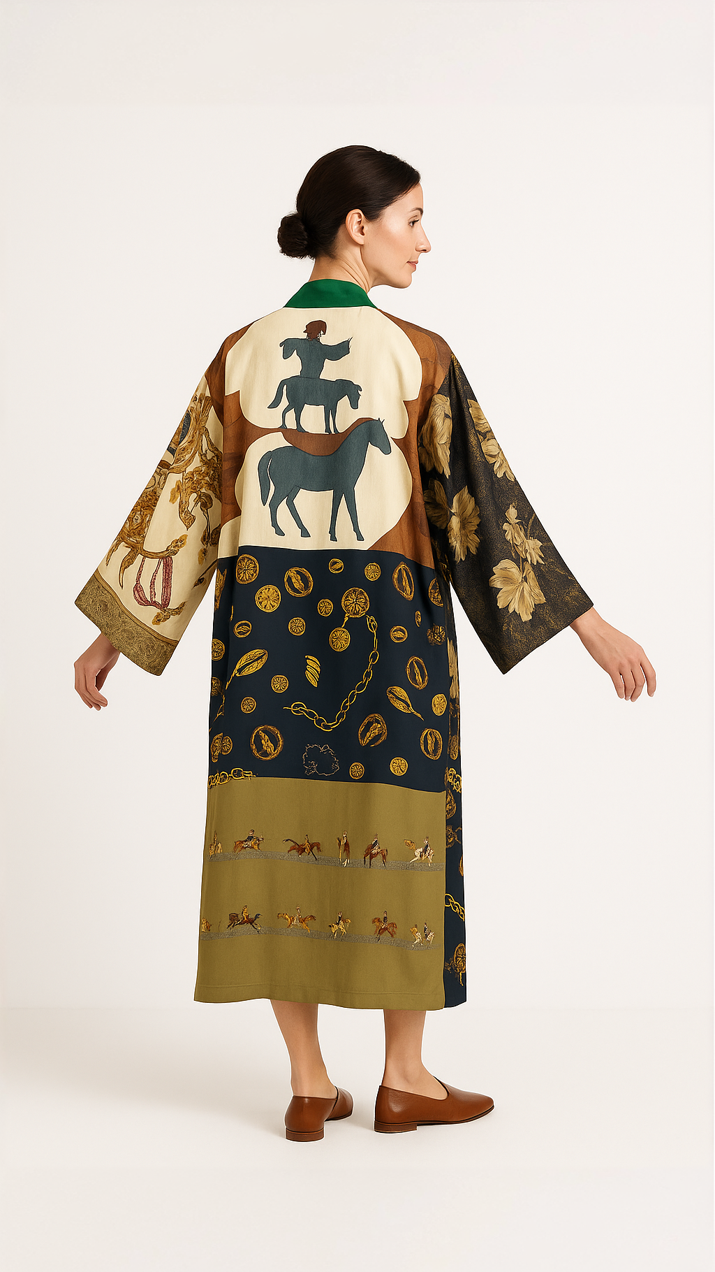 Beige & Co Thai Crafts - Wholesale Kimono - Dames - Kimono van patchwork hergebruikte zijden sjaals – uniek exemplaar6