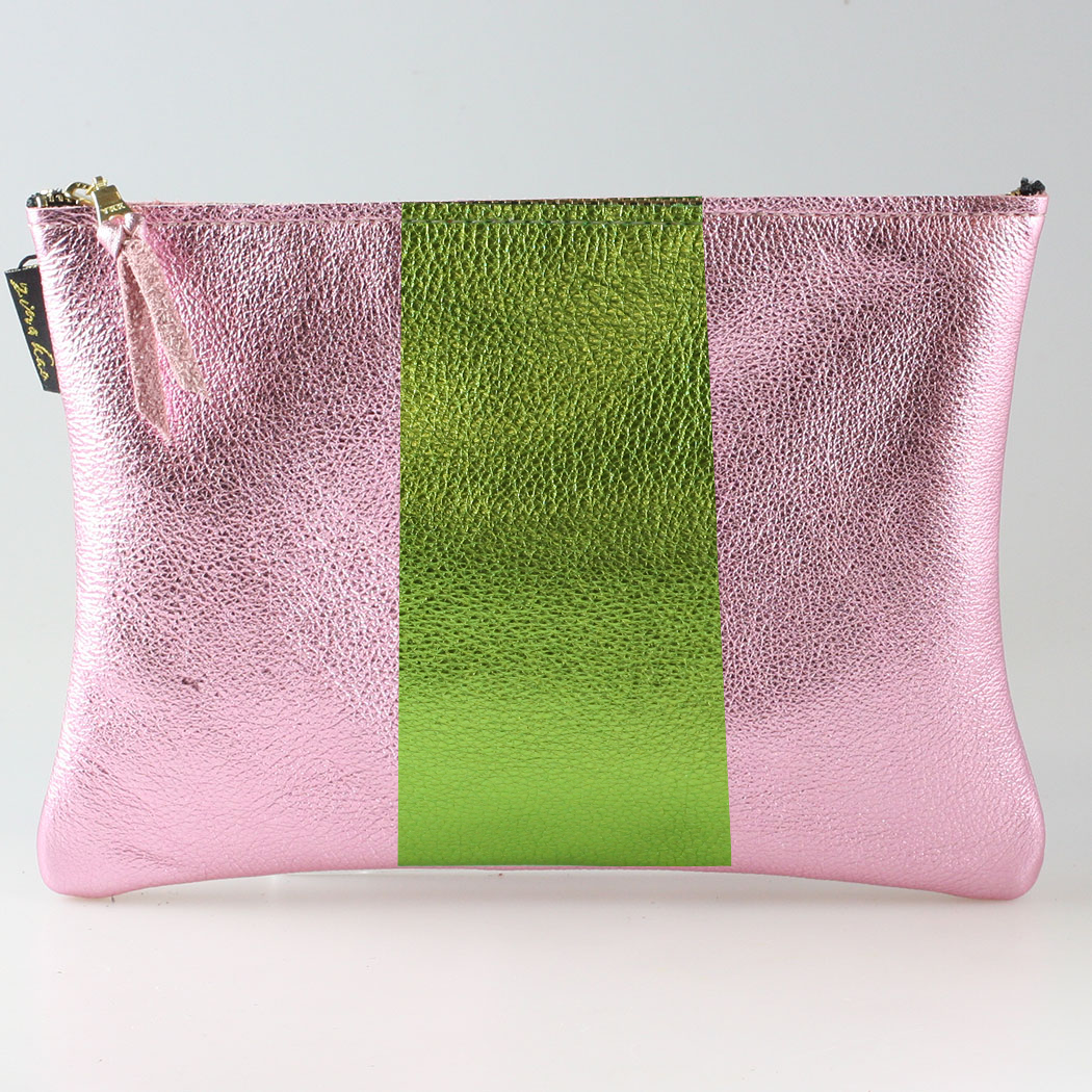 Zina Kao Exclusives - Wholesale Pouch - Women's - The Everyday Pouch: BRIGHT Metallic Stripes - 2 sizes! 24