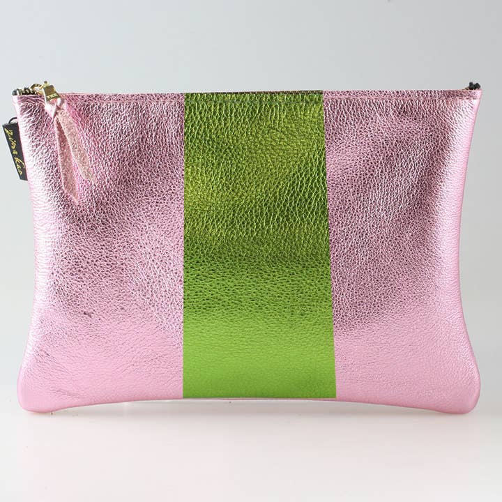 Zina Kao Exclusives - Wholesale Pouch - Women's - The Everyday Pouch: BRIGHT Metallic Stripes - 2 sizes! 24