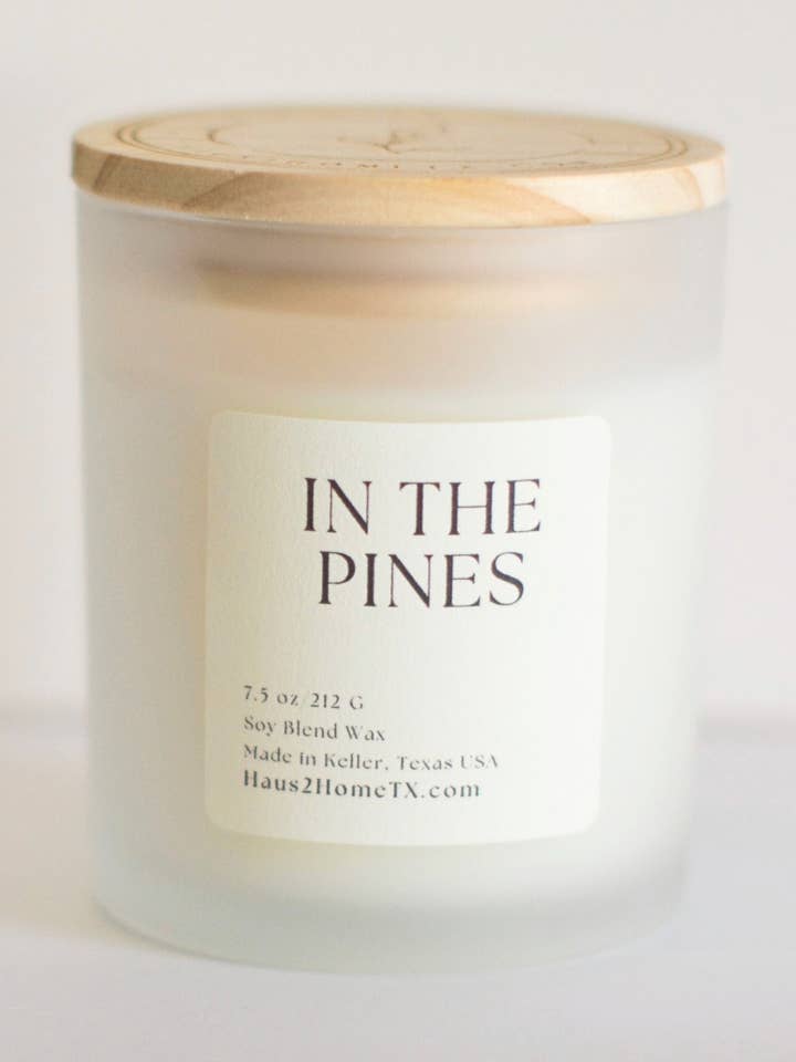 Hand-Poured Candle - In the Pines for wholesale by Haus II Home, LLC