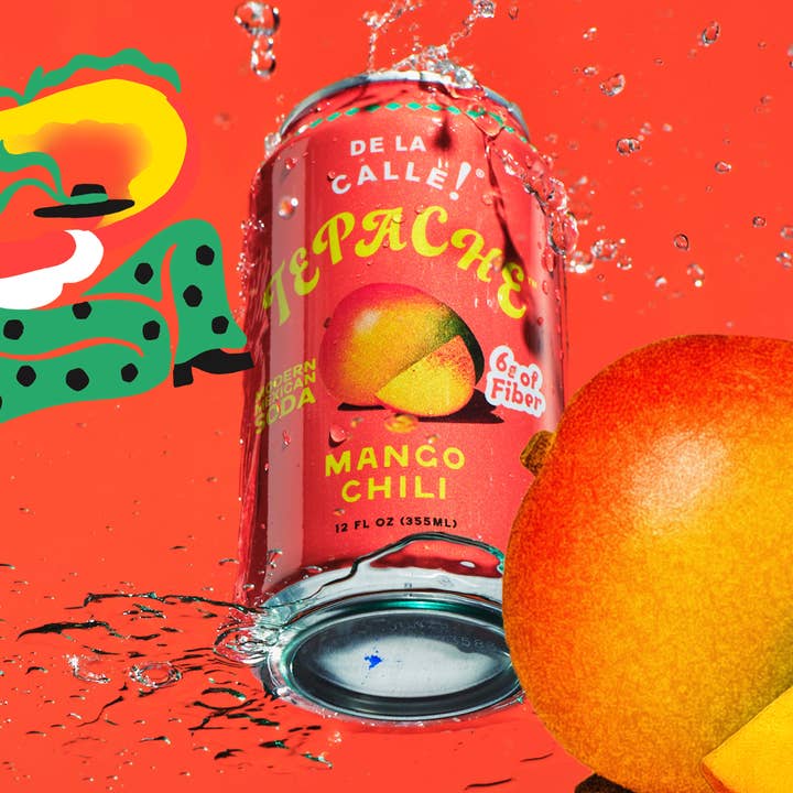 De La Calle Mango Chili Tepache Mexican Soda (12 pack) for wholesale by De La Calle