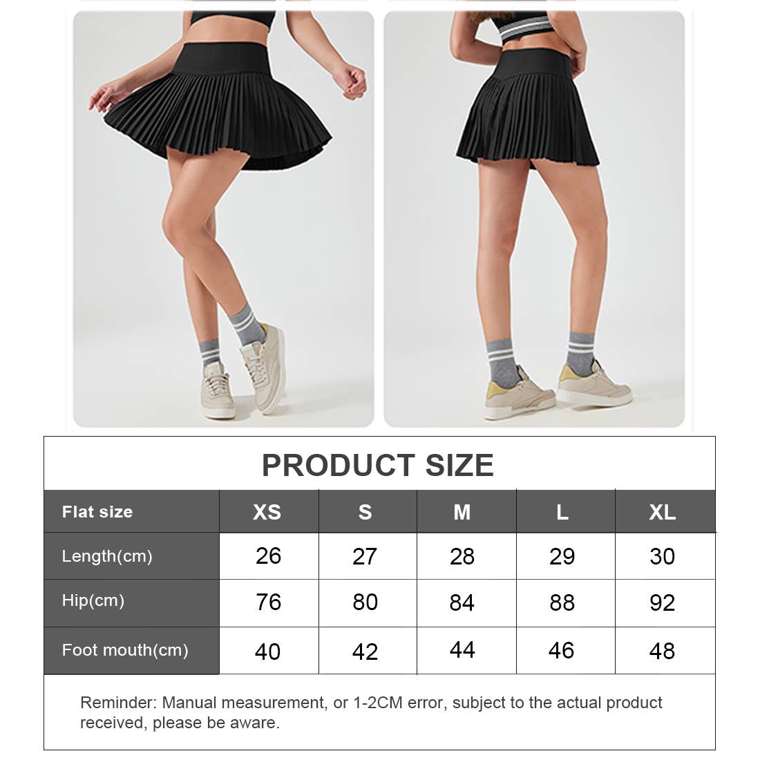 Sodalemon - Wholesale Athletic Skirt - Women's - Cool Feeling Tennis Skirt Double Layer Pocket Sport Skirt13