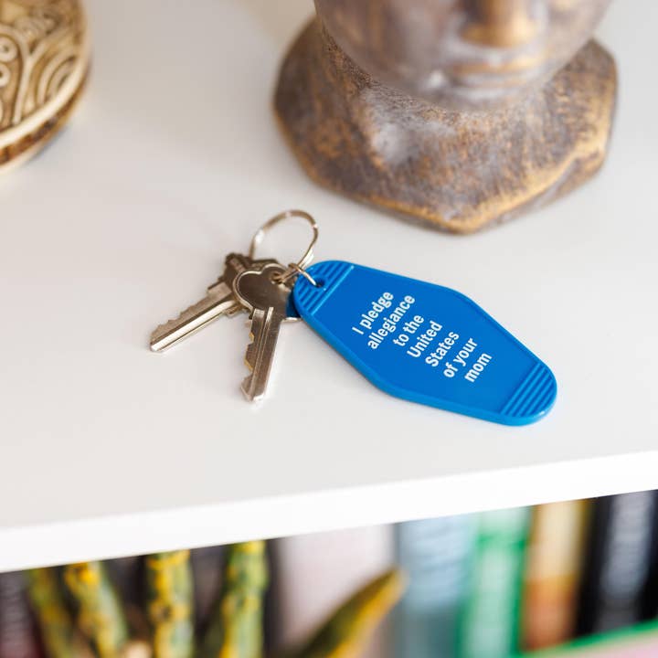 GetBullish - Wholesale Keychain - Women's - I Pledge Allegiance to Your Mom Motel Keychain in Blue6