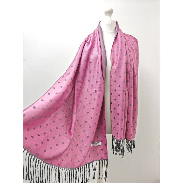 Superbia – wholesale Scarf – Women's – Super Soft Reversible Pashmina scarf /Shawl - C48-1 Dots3
