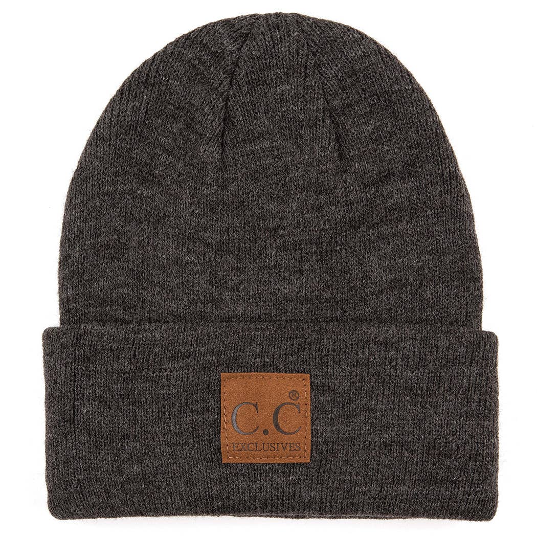 Fashion City - Wholesale Beanie - Unisex - Classic Beanie Hat with Suede Logo Patch5