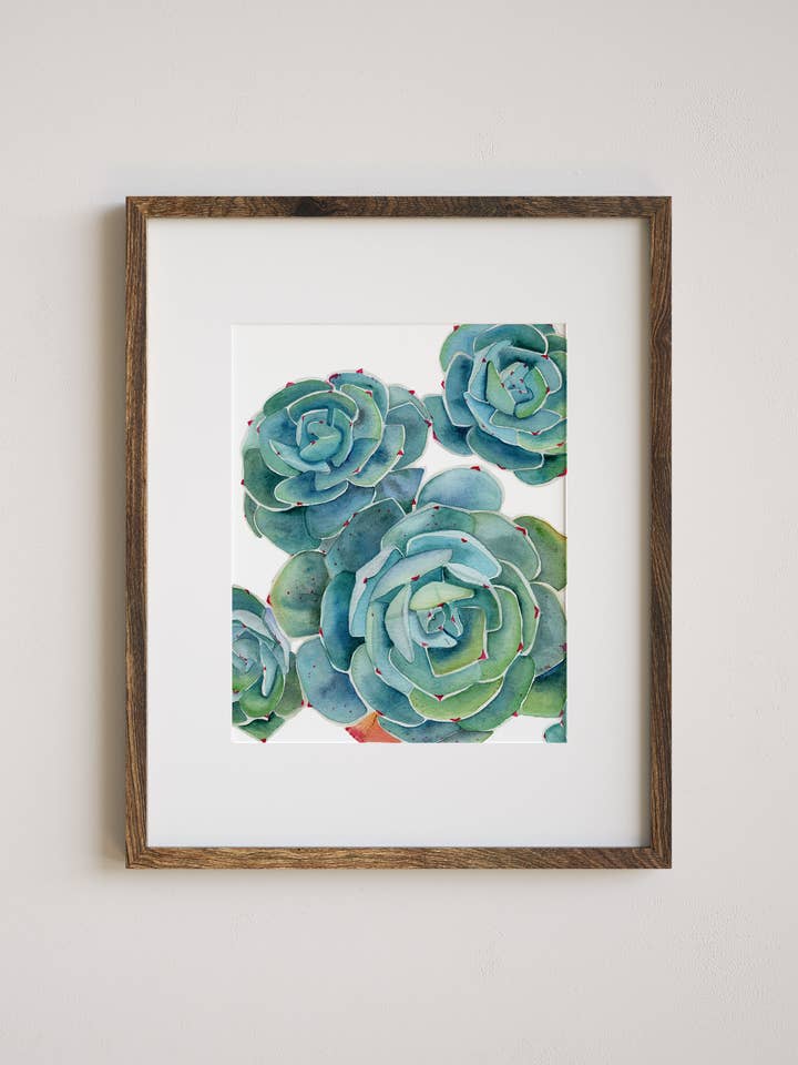 Succulents at the Beach Art Print for wholesale by Jradartdesign