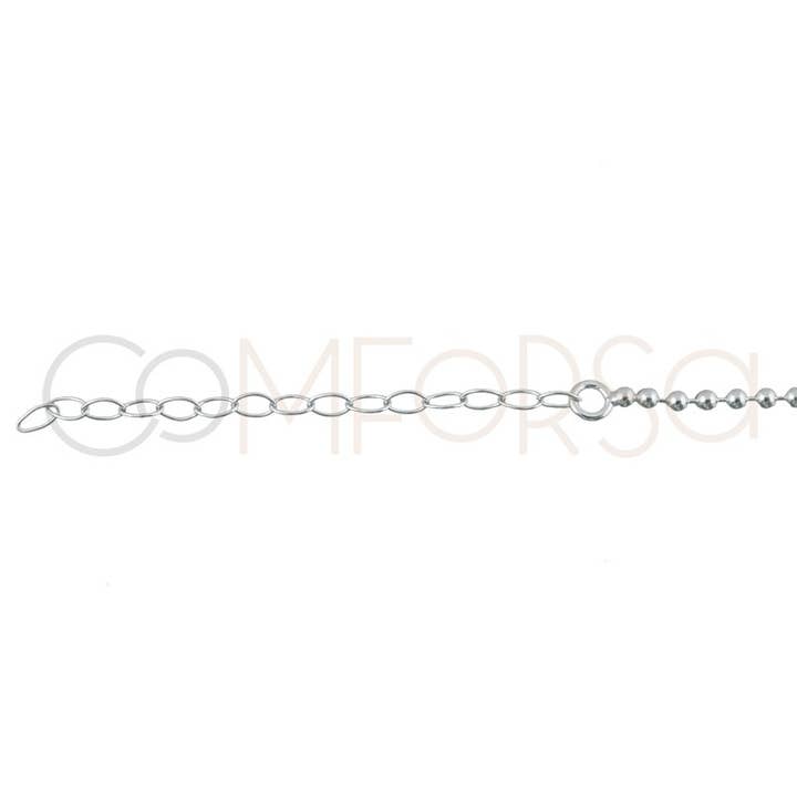 Sterling Silver 925 Choker With Blue Enamelled Balls 40 Cm + for wholesale by COM FORSA SL