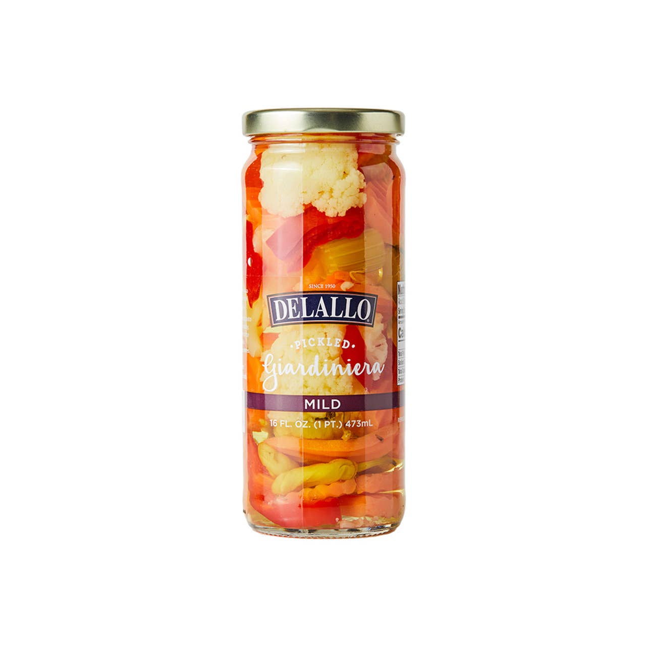 Delallo - Wholesale Pickled Vegetables - Mild Giardiniera (16 oz.)