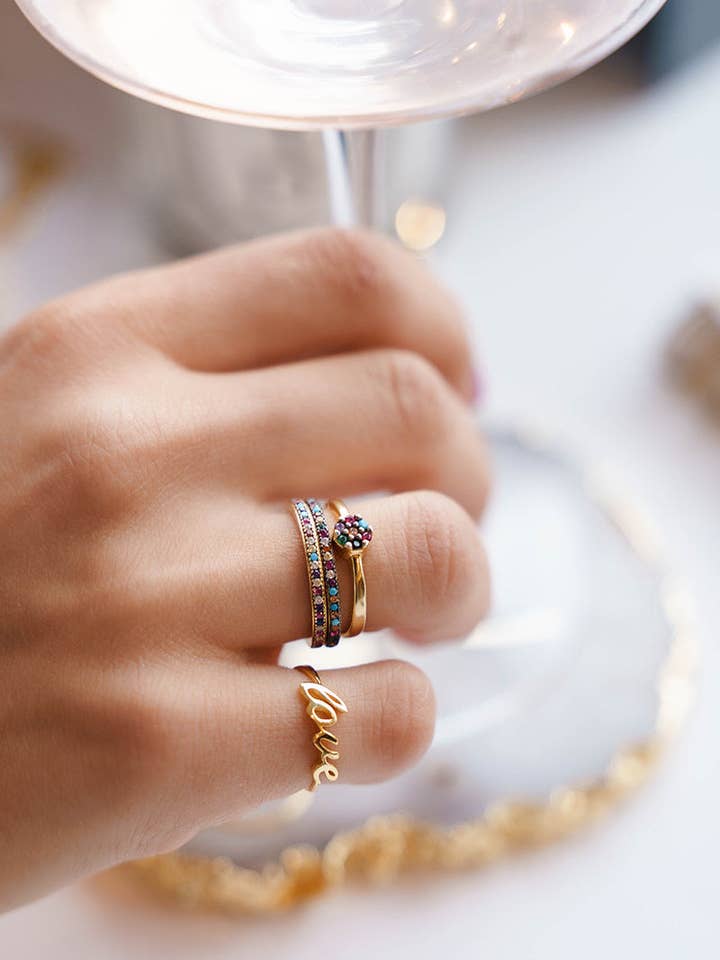 Adjustable Power Stack Ring for wholesale by House of Moda Jewelry