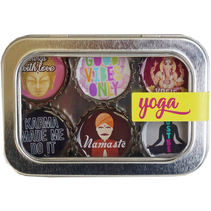 Yoga Magnets - Handmade and eco-friendly decor for wholesale by Kate's Magnets