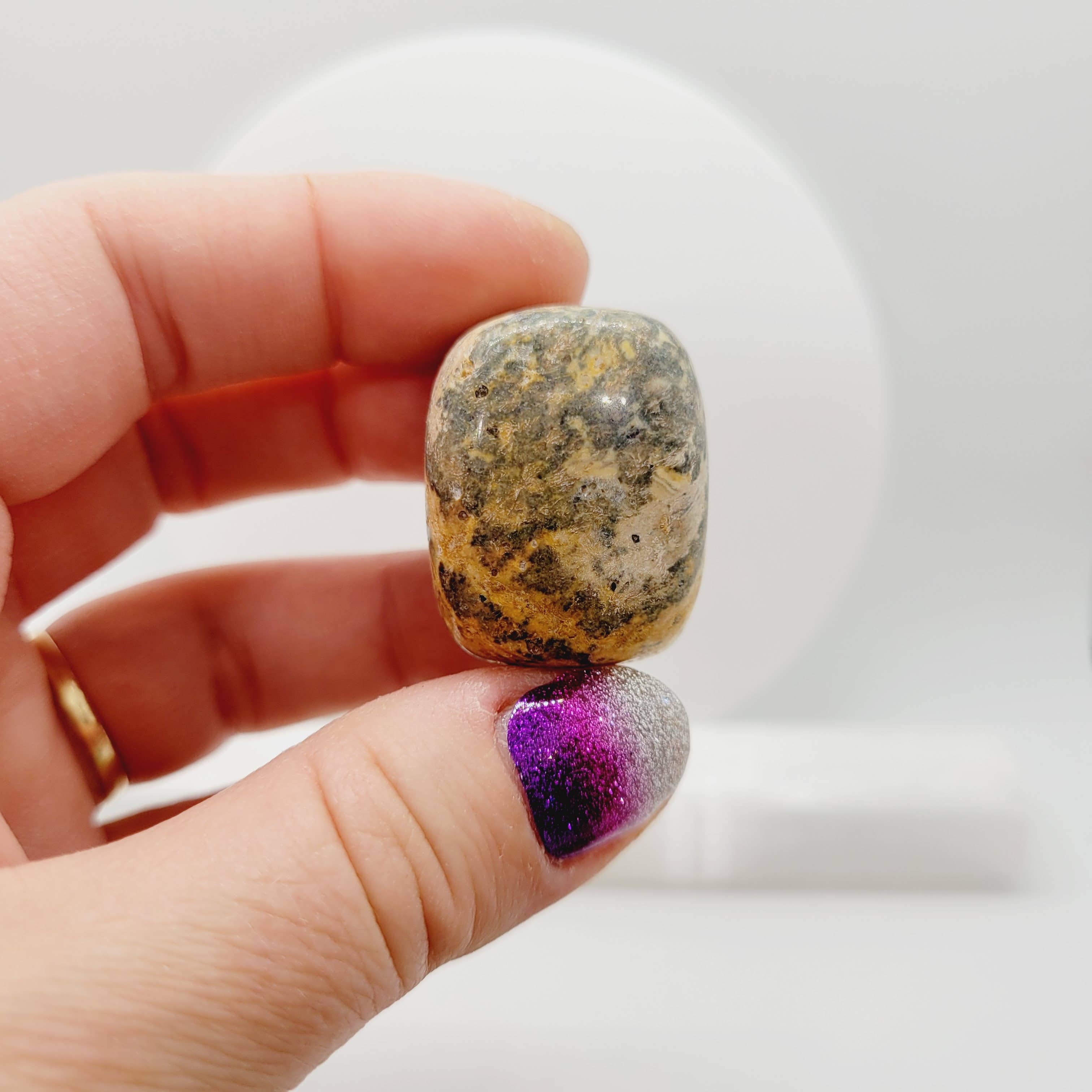 The Raven's Edge – Engroshandel Spirituelle sten og krystaller – Leopard hud Jasper Tumbles Crystal Tumbles Metafysisk2