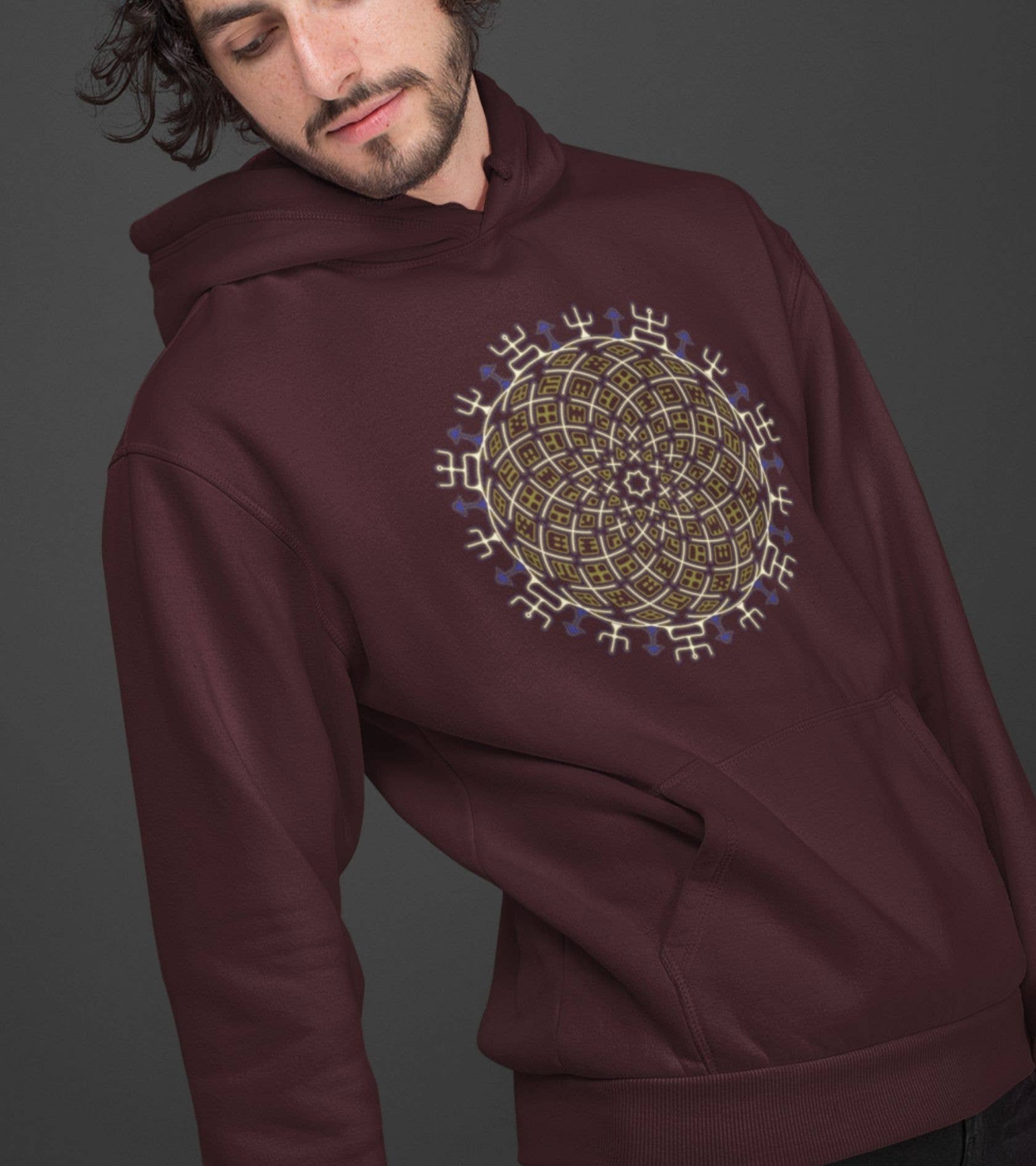 symbolika - Venta al por mayor Sudadera con capucha - Mujer - Sudadera con capucha unisex Vortex Cross - Hecho a pedido - Elección de colores4