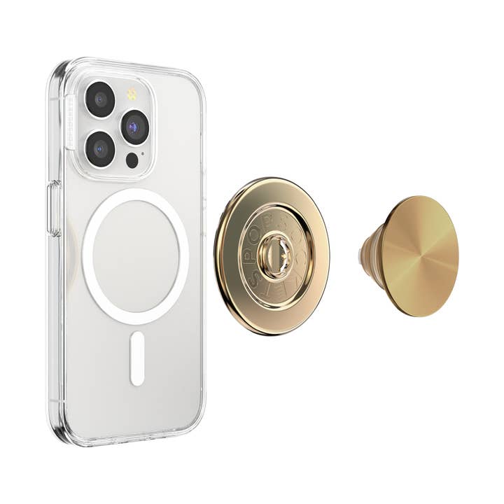 PopSockets - Wholesale Phone Grip - PopSockets MagSafe Phone Grip - Aluminum Radial Gold