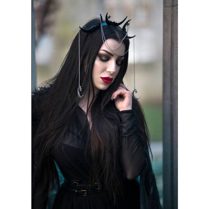 Costurero Real - Wholesale Tiara - Women's - Crescent Moon Headpiece Witch headband Fairy Tiara Pagan