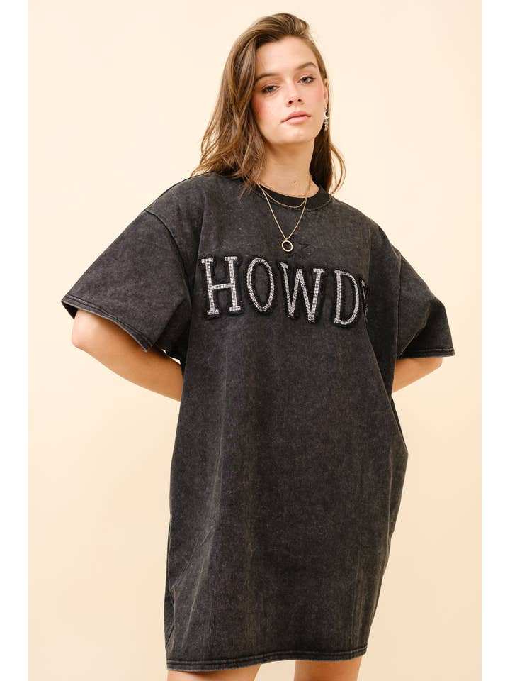 Blue B - Wholesale Dress - Women's - 22896T - HOWDY T shirt Dress