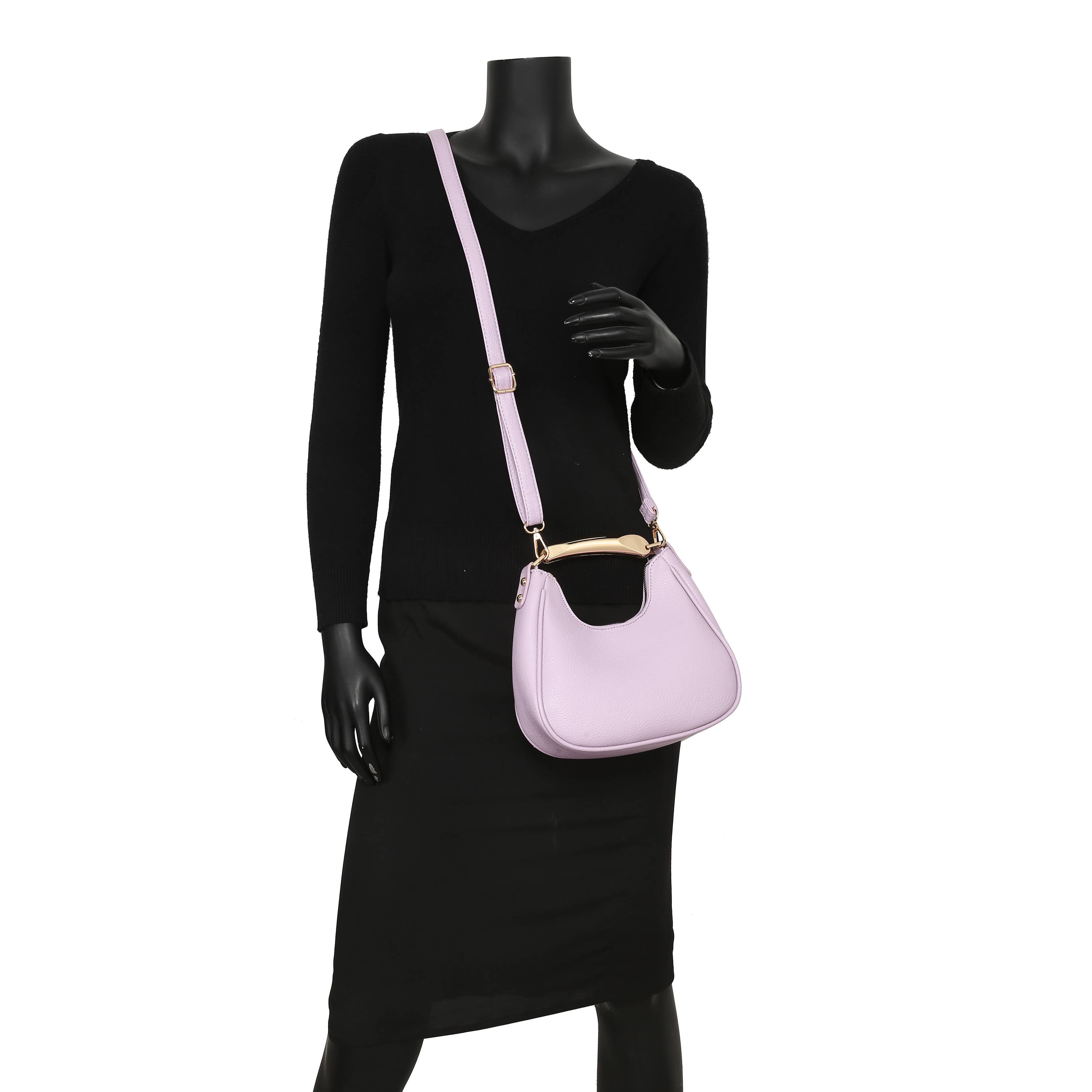 Papaya Fashion Ltd – wholesale Top handle bag – women's – B23052-Top Zip Closure Metal Handle Grab Bag14