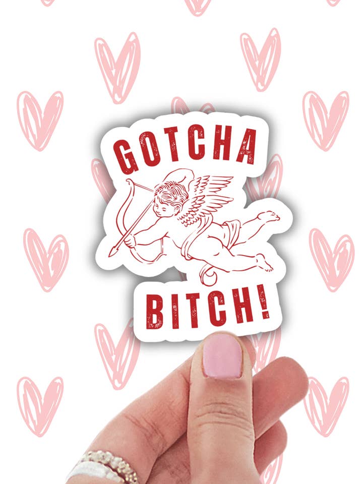 Valentijnssticker, grappige cupido-decal voor laptop voor wholesale door Lalatina Shop