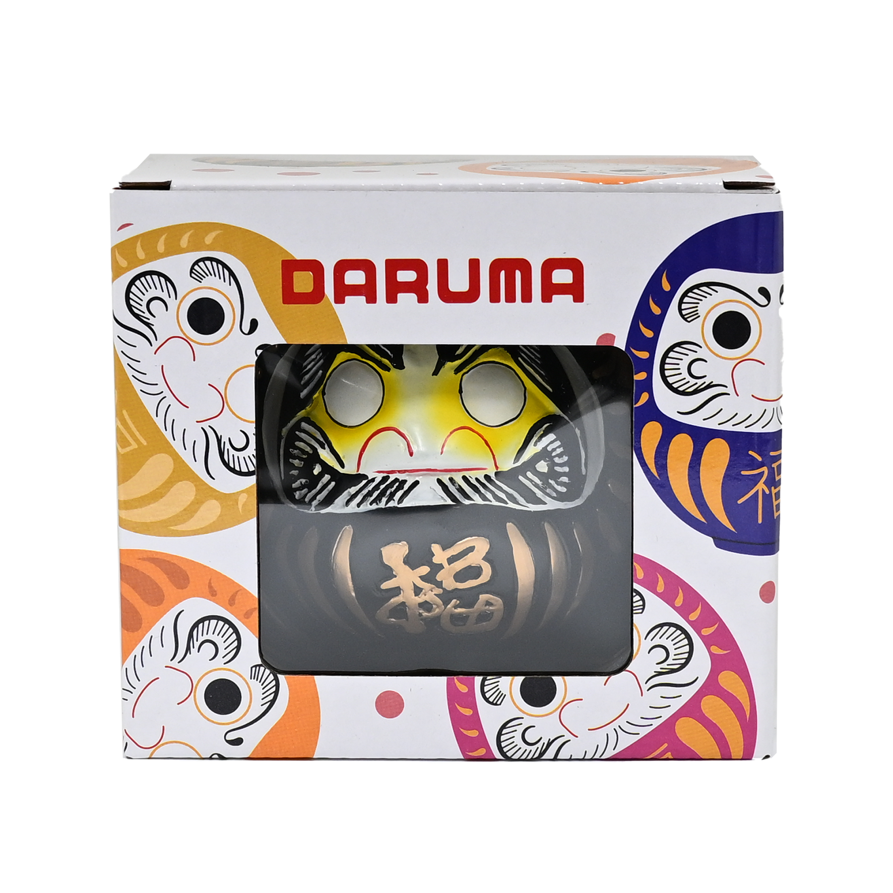 Urban Tokyo – wholesale Decorative figurine – 3.5 Inch Lucky Daruma Black Stability Unpainted Eyes (1/36)1