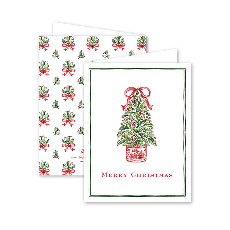 Dogwood Hill – wholesale Christmas card – Holly Ribbons Tree