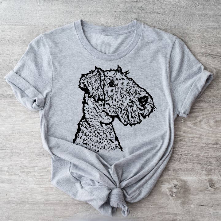 Airedale Terrier (Asta) | Hund | Unisex T-Shirt für den Großhandel von Spicy Kitten Designs