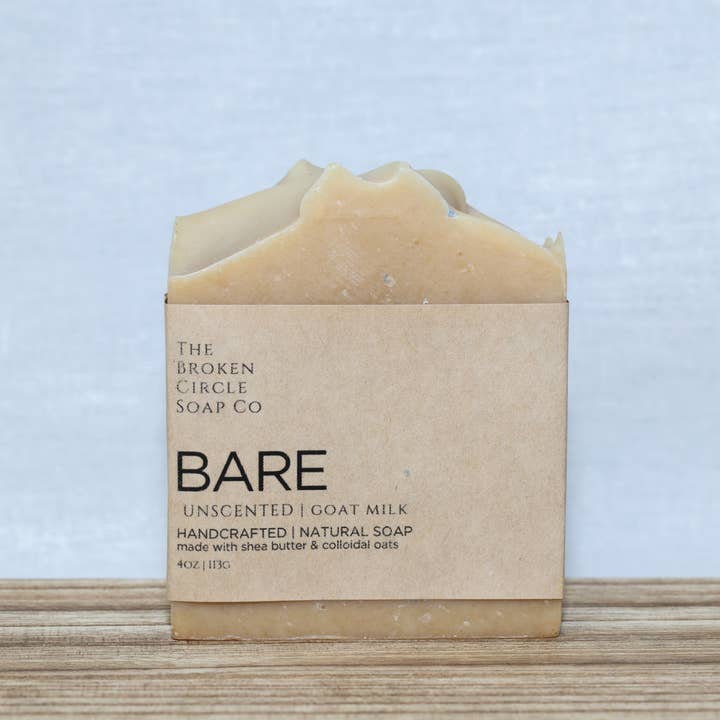 The Broken Circle Soap Co - Wholesale Bar Soap - Bare (Unscented) | Goat Milk Soap