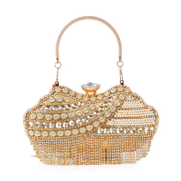 Handbag Factory Corp - Wholesale Clutch Bag - Women's - Dazzling Multi Stone Evening Bag