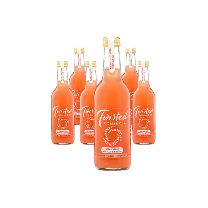 Twisted Kombucha – wholesale Kombucha – Twisted Kombucha - Jordgubbe, Hibiskus & Ingefära