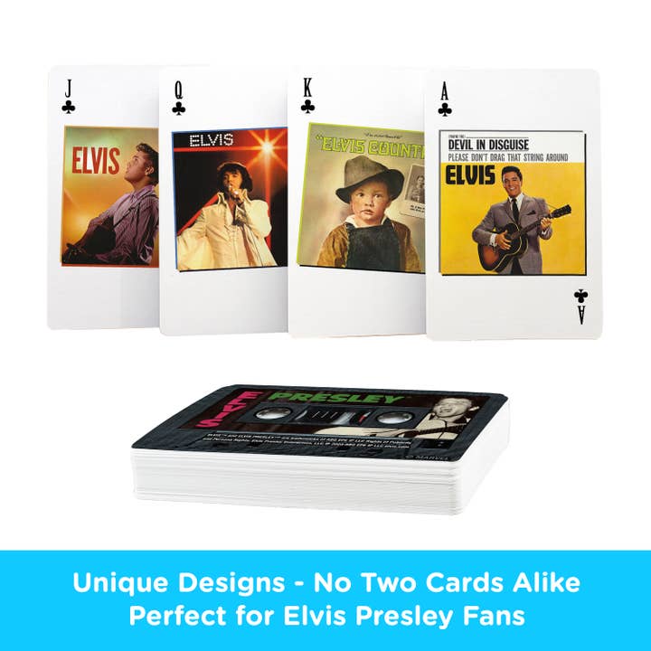 AQUARIUS, GAMAGO, ICUP, & ROCK SAWS by NMR Brands - Wholesale Playing Cards - Elvis Presley Cassette Playing Cards