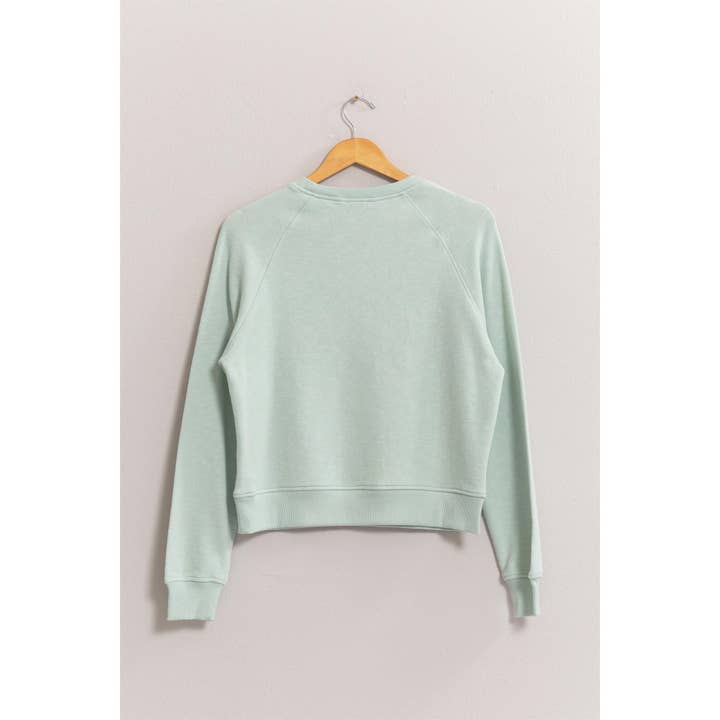 Double Zero - Wholesale Sweatshirt - Women's - Raglan Sleeve Pocket Sweatshirt2