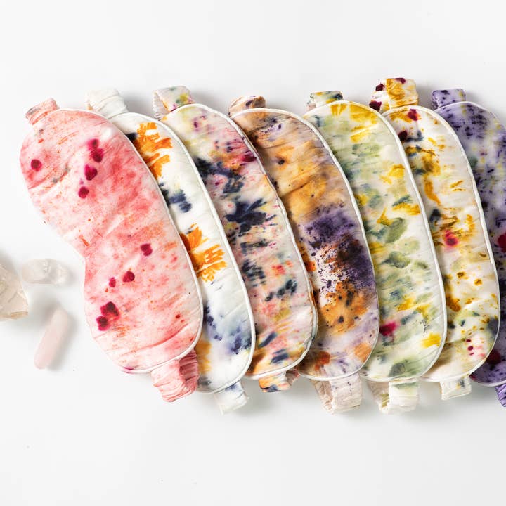 DYE KWEEN - Wholesale Sleep/Eye Mask - Abstract Botanically Dyed Silk Sleep Mask7