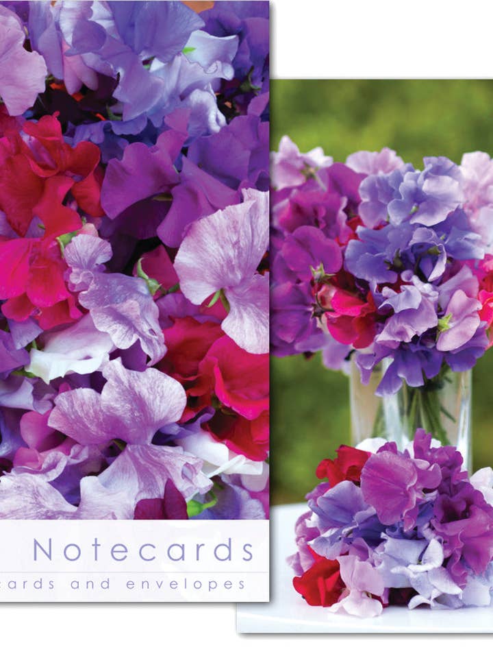 Notecard Wallet - Sweet Peas (10 cards) for wholesale by Leonard Smith