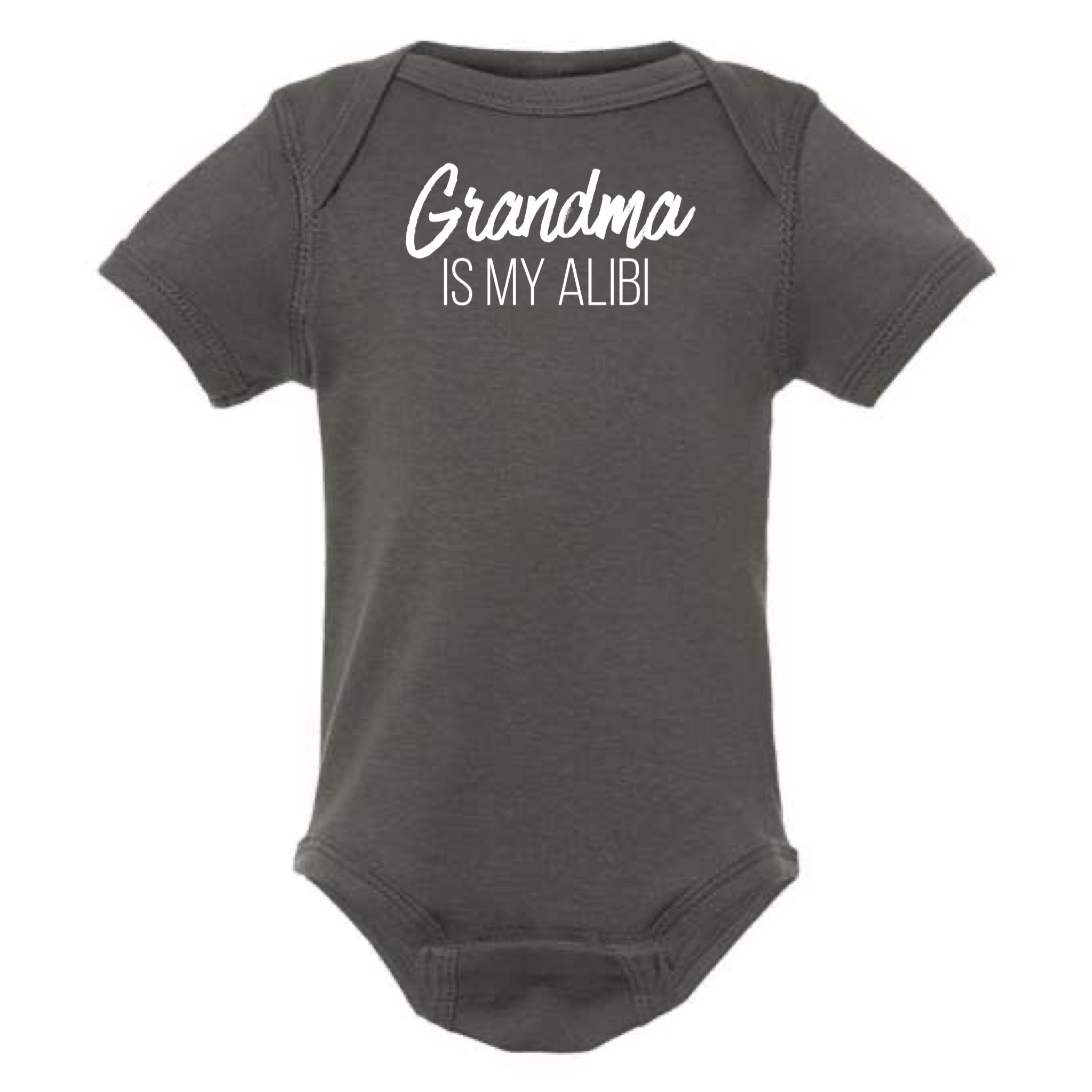 dkhandmade - Wholesale Bodysuit (Non-Footed) - Baby - GRANDMA IS MY ALIBI BABY ONESIE0