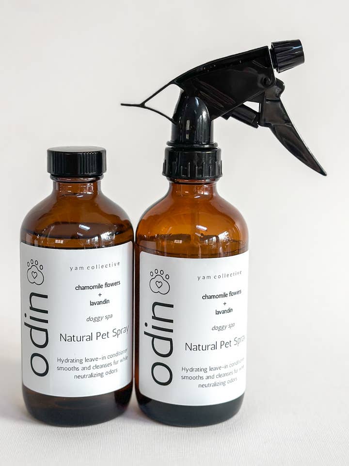 Odin Natural Pet Spray - 8 oz chamomile + Lavandin for wholesale by yam collective
