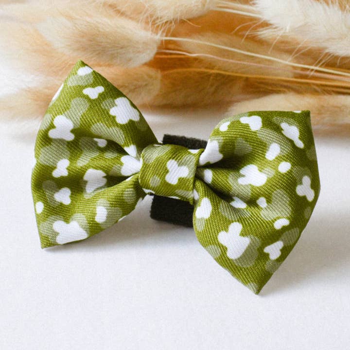 Pupcorn olive - Bow tie for wholesale by Haus of Poodle