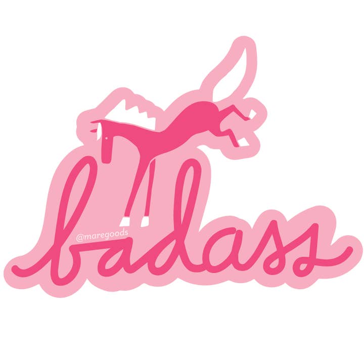 Mare Modern Goods – wholesale Sticker – Badass Pink Sticker