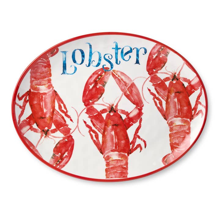 Certified International - Wholesale Platter - Beach House Lobster Oval Platter 18" x 13.5"2
