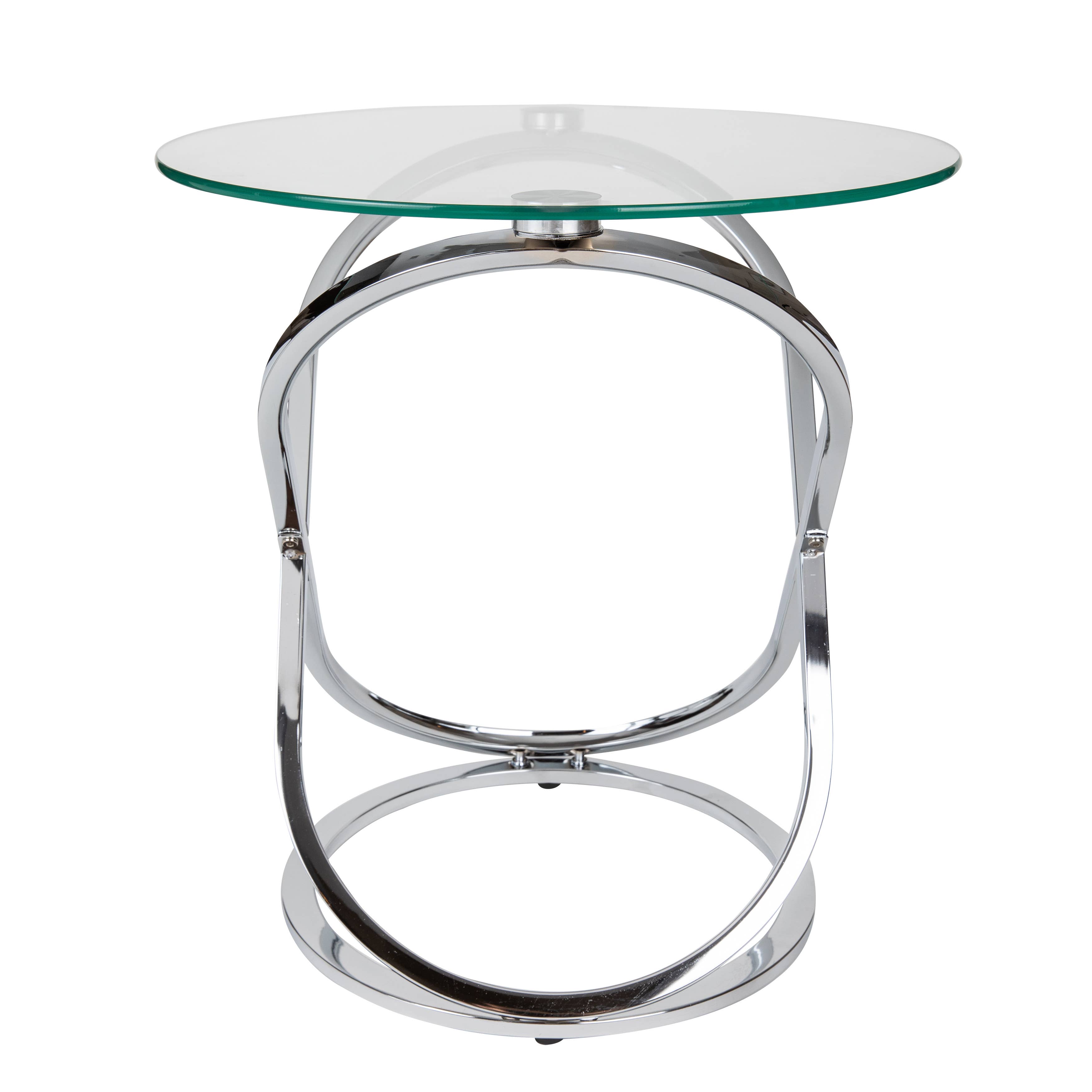 Danya B - Wholesale Side Table - Galaxy Base and Tempered Glass Round End Table13