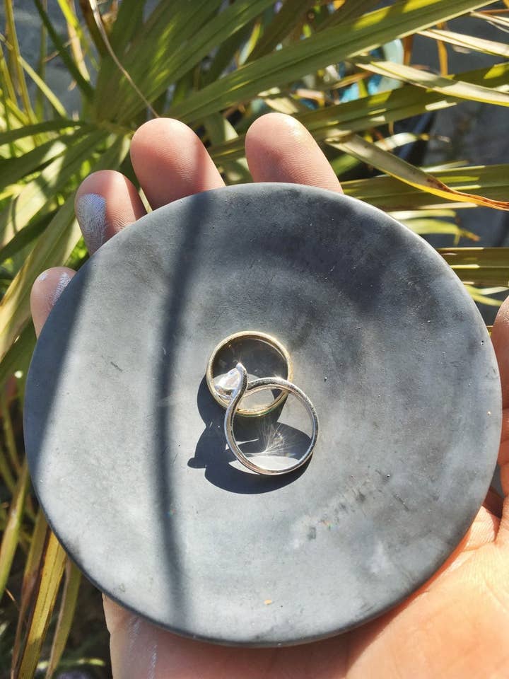 Minimal Charcoal Concrete Catchall Plate Ring Dish for wholesale by Made By Rheal