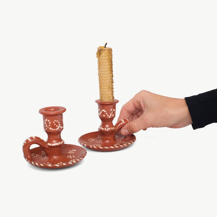 Casa Atlântica - Wholesale Candle Holder - Clay candle holder with traditional motifs2
