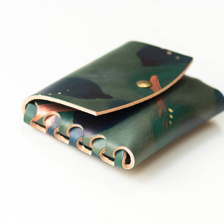 Hand Painted Interlocking Leather Purse - Multiple Colours for wholesale by Tori Lo Designs