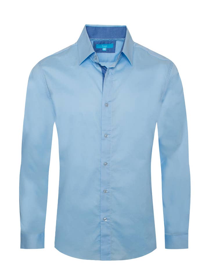 Camisa Sky Solid de Algodão-Elasticidade M/L (4020) por atacado de Perruzo