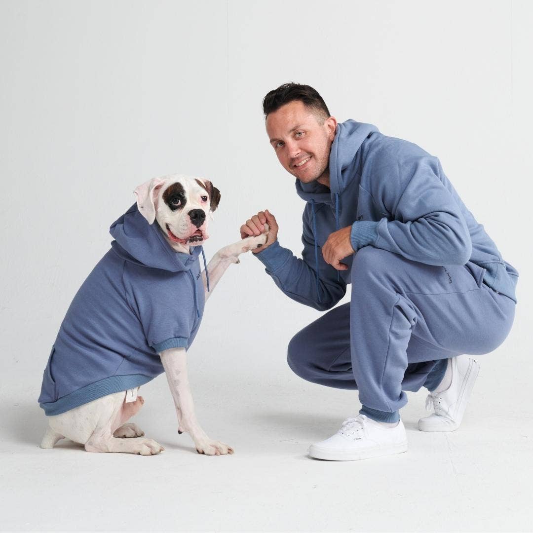 Spark Paws - Wholesale Pet Hoodie - Dog - Essential Dog Hoodie - Slate Blue4