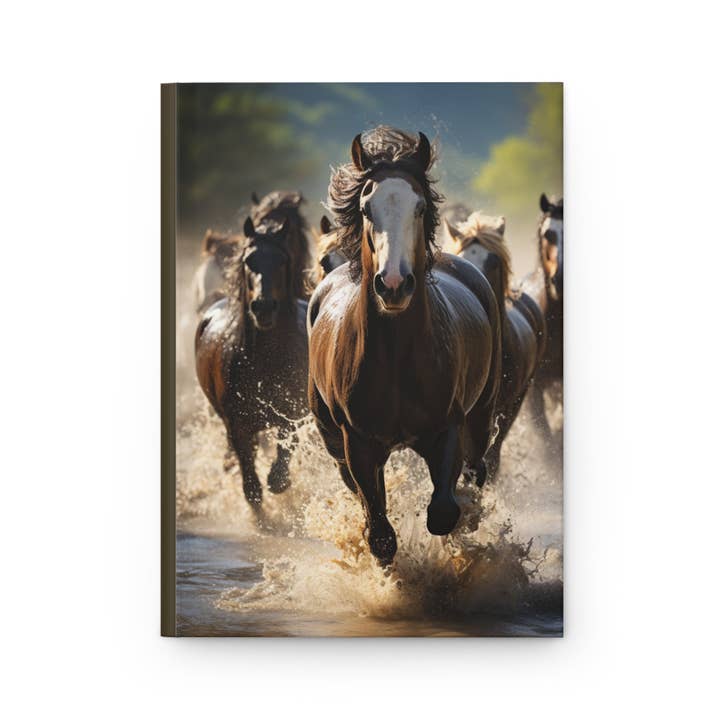 Running Horse Notepad Anteckningsblock Inbunden Att göra-stationär dagbokplanerare Personlig lärare Present tillbaka till skolan Anteckningsböcker Tidskrifter Journal för wholesale av Outlaw Design Crafts and Gifts