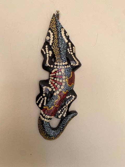 Gitzell FairTrade - Vente Décoration murale - Geckos peints assortis1