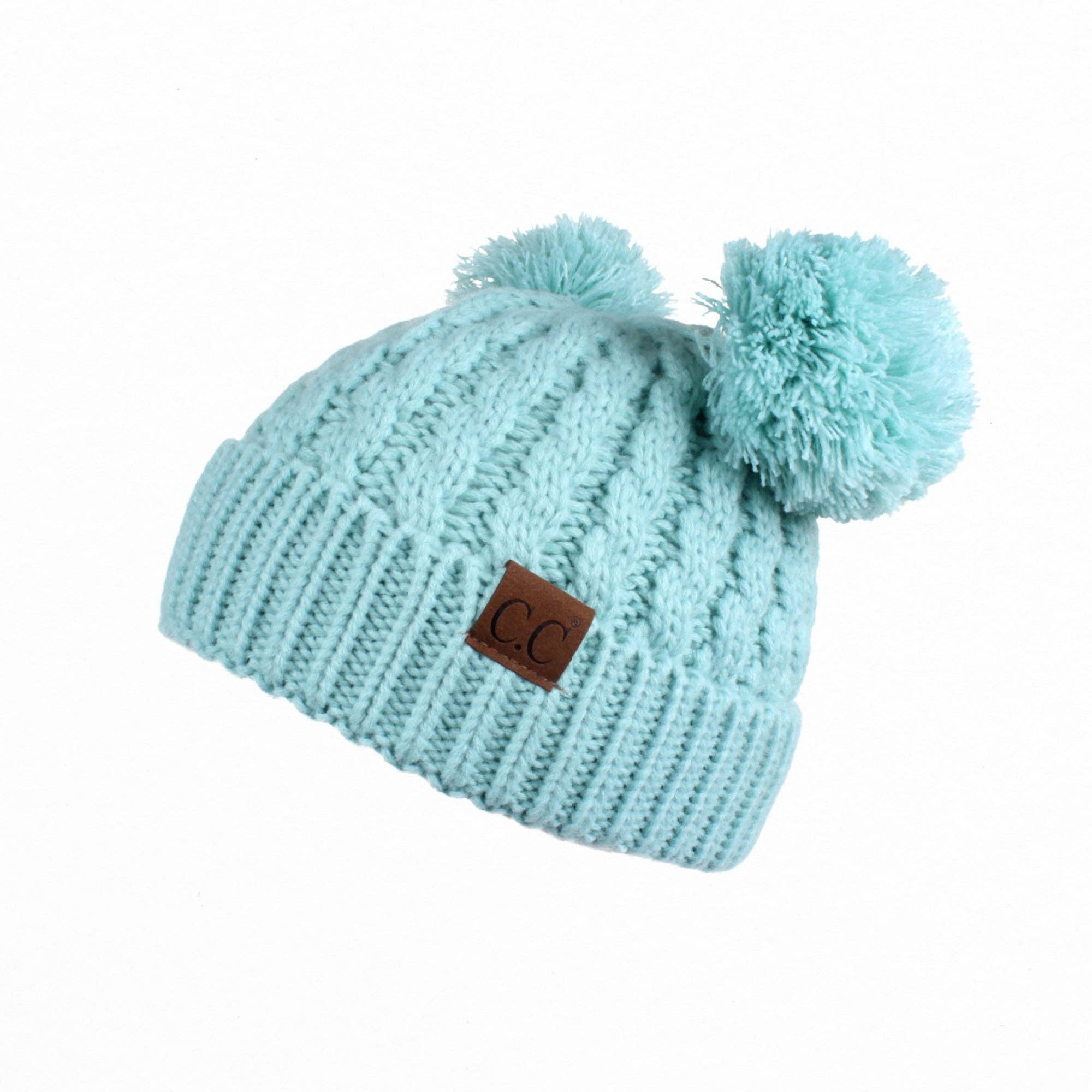 Truly Contagious - Wholesale Beanie - Kids - CC Kids Double Pom Beanie KIDS-24 HAT-6014