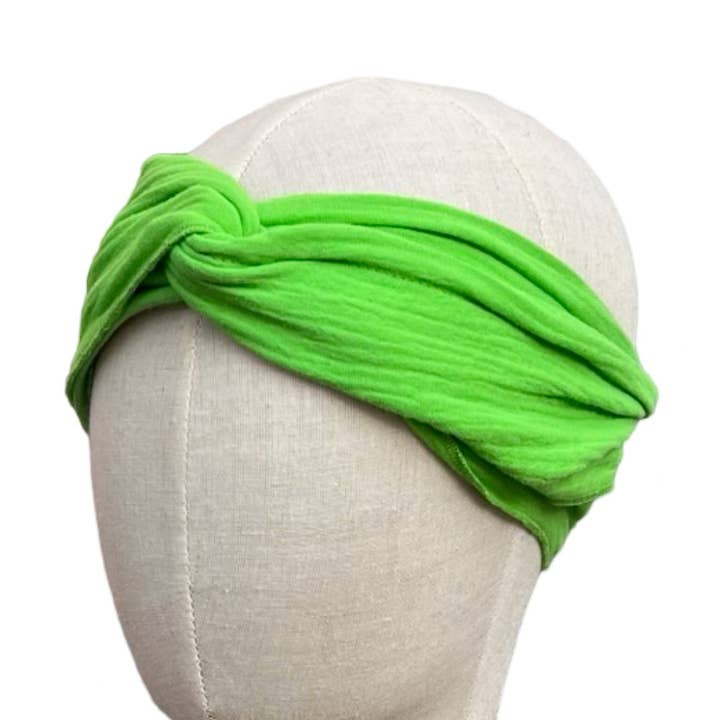 Flexy Twist Neon Green | Haarband aus Upcycling Stoff für den Großhandel von Mützenmafia