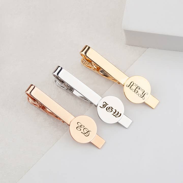 Edelstahl-Krawattenklammer – Individuell gravierte Vorderseite - Hochzeit für den Großhandel von Anavia