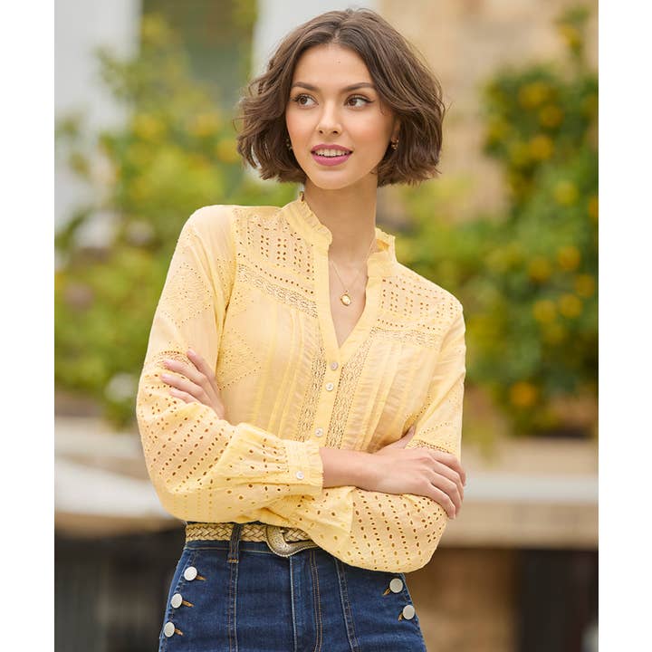 Belle Broderie Bluse for engroshandel hos Joe Browns