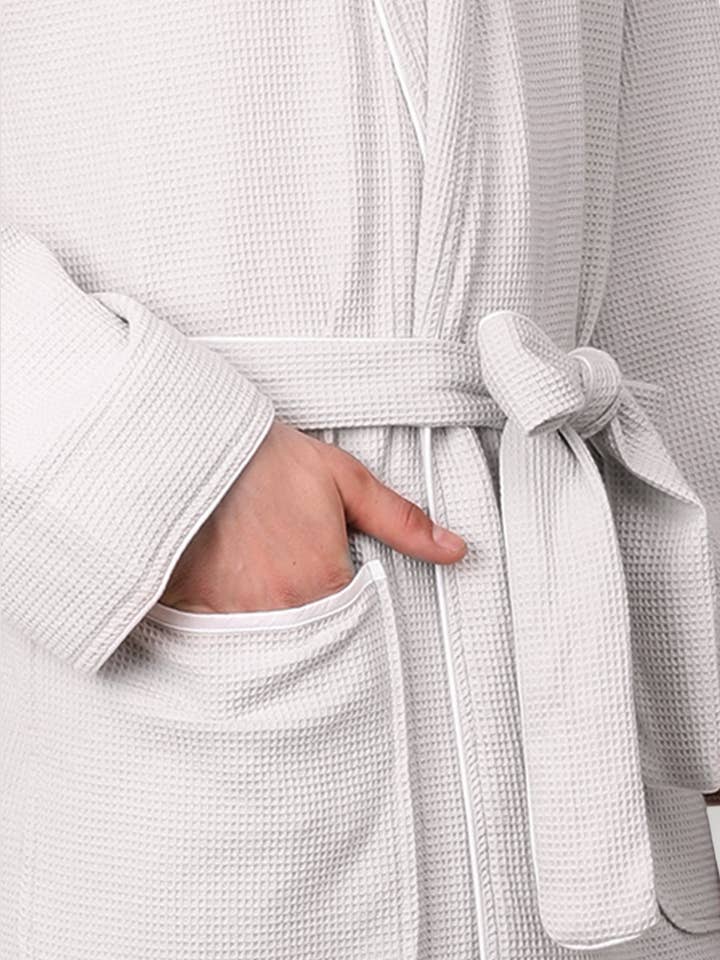 Viverano Organics - Wholesale Robe - Men's - Men's Organic Waffle Weave Spa & Bath Robe (2 Colors)